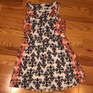 Black and orange dress